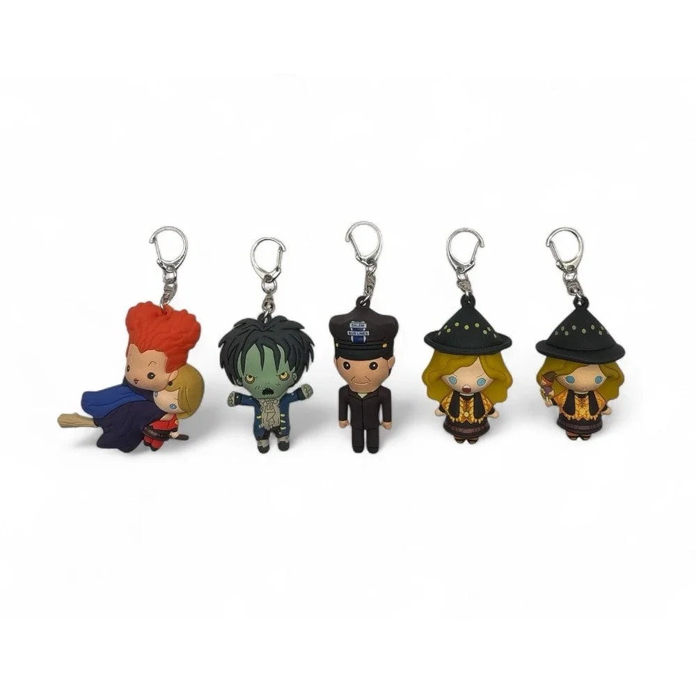 HOCUS POCUS FIGURAL KEYCHAIN LOT DANI‎ WINIFRED BILLY & BUSDRIVER